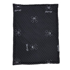 Navy Polka Plush Baby Mat