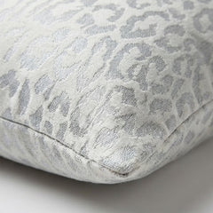 Ivory Embroidered Leopard Cotton Cushion Cover