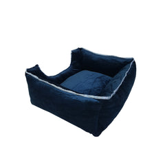 Blue Velvet Pet Bed