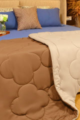 Beige Chocolate Brown Reversible Comforter