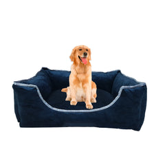 Blue Velvet Pet Bed