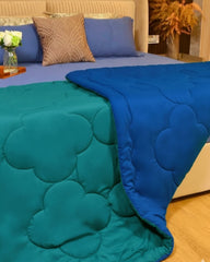 Teal Green & Royal Blue Reversible Comforter