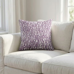 Embroidered Purple Thick Cotton Cushion Cover