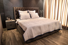 Rice Stitch Geometric Bedspread