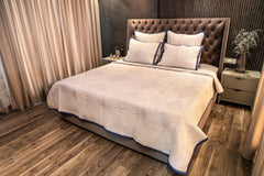 Rice Stitch Geometric Bedspread