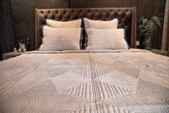 Rice Stitch Geometric Bedspread