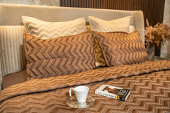 Brown Wave Bedspread