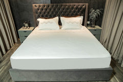 White Embroidered Bedsheet