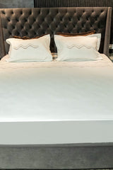 White Embroidered Bedsheet
