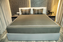 Grey Pleated Bedsheet