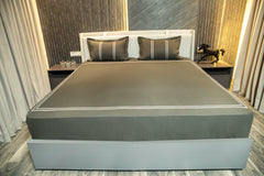 Grey Pleated Bedsheet