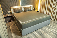 Grey Pleated Bedsheet