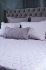 Silver Grey Geometric Bedding set