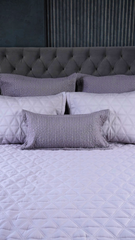 Silver Grey Geometric Bedding set