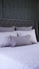 Silver Grey Geometric Bedding set