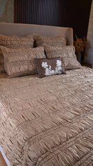 Champagne Gathered Bedspread