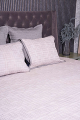 Grey Maze Quilted Bedcover