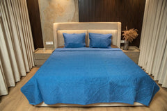 Royal Azure Quilted Bedcover Set