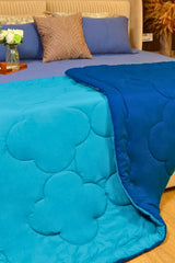 Aqua Blue & Navy Reversible Comforter