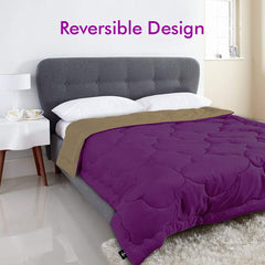 Plum Purple & Mocha Brown Reversible Comforter