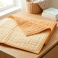 Sunset Apricot Reversible Baby Quilt