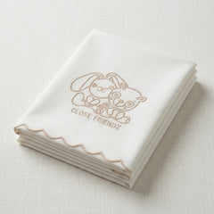 Ivory and Beige Cotton Baby Sheet