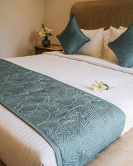 Verdant Shell Luxe Bed Runner