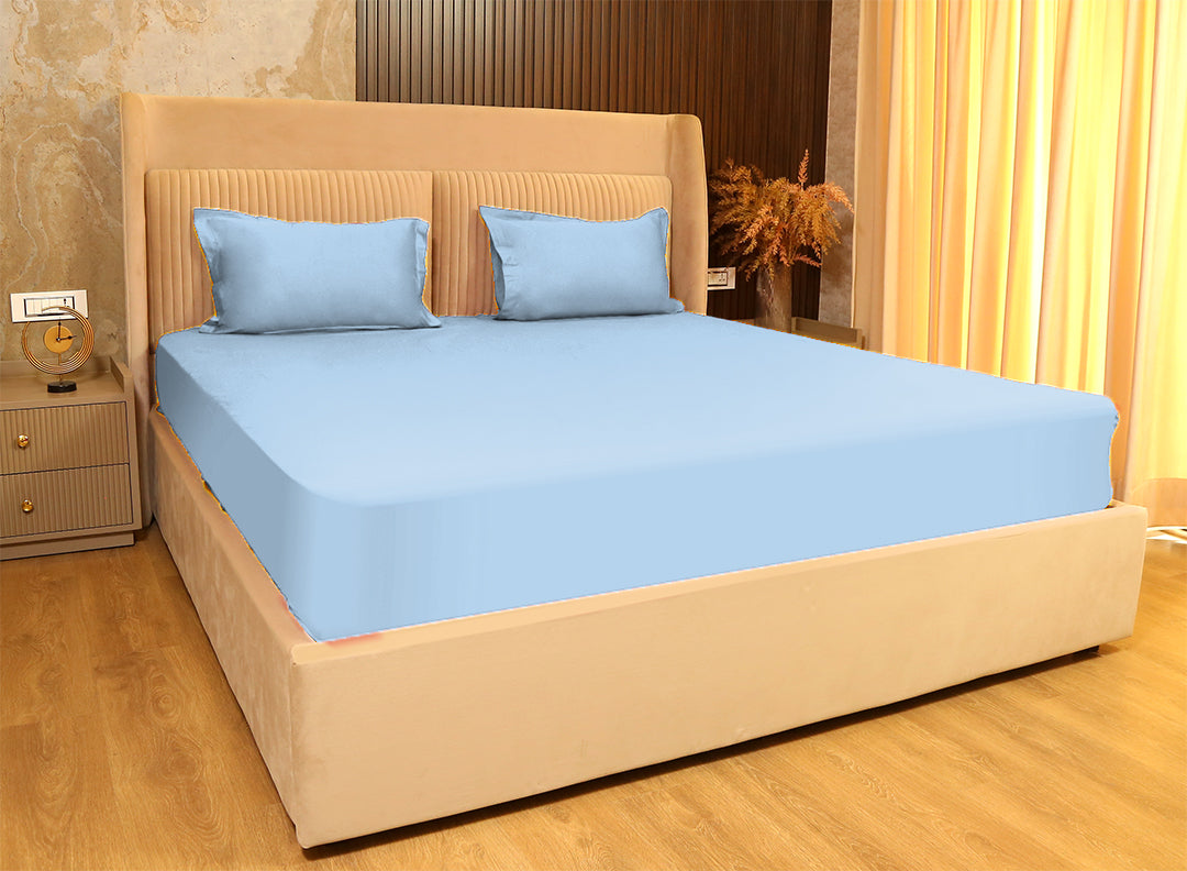Soft Sky Blue Bedsheet