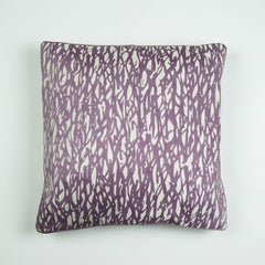 Embroidered Purple Thick Cotton Cushion Cover
