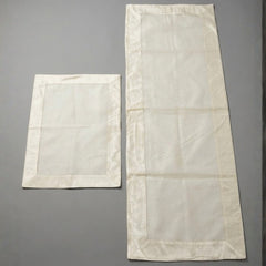 Ivory Satin Table Runner Set