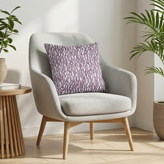 Embroidered Purple Thick Cotton Cushion Cover