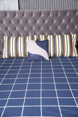 Midnight Grid Luxe Bedsheet
