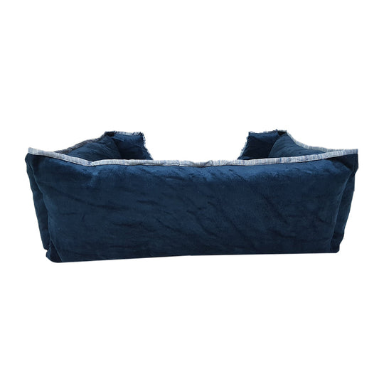 Blue Velvet Pet Bed