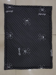 Navy Polka Plush Baby Mat