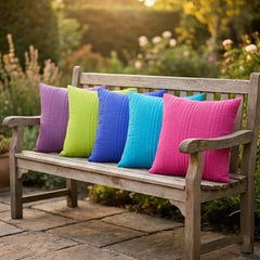 Mix Microfiber Striped Quilted Cushion Cover