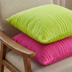 Mix Microfiber Striped Quilted Cushion Cover