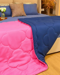 Fuchsia  Navy Reversible Comforter