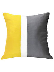 Yellow Patchwork Pattern Cushion Covers