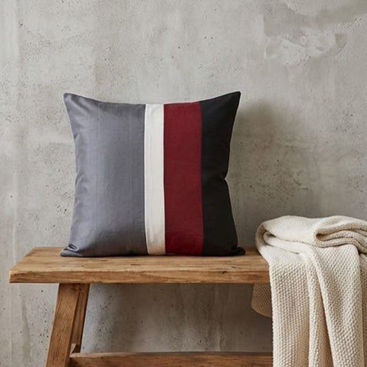 Grey Patchwork Pattern Cushion Covers