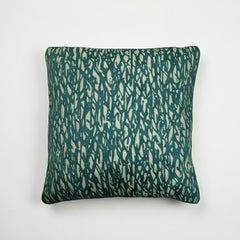 Embroidered Green Thick Cotton Cushion Cover