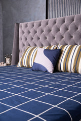 Midnight Grid Luxe Bedsheet