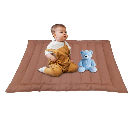 Brown Padded Baby Floor Mat
