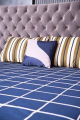 Midnight Grid Luxe Bedsheet