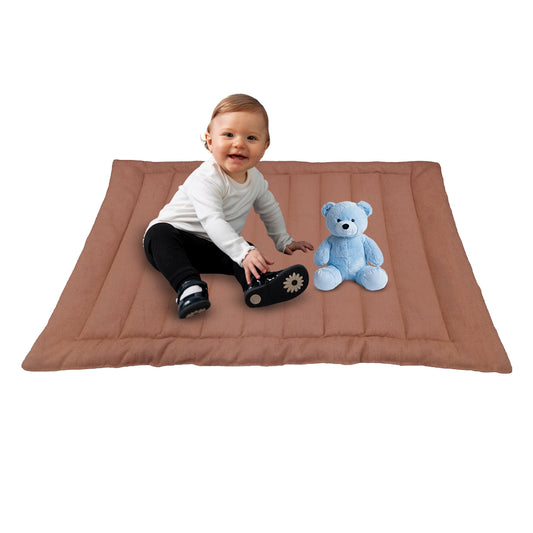 Brown Padded Baby Floor Mat