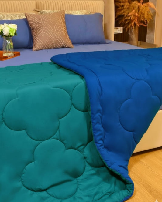 Teal Green & Royal Blue Reversible Comforter