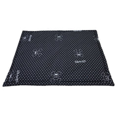 Navy Polka Plush Baby Mat