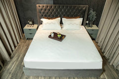 White Embroidered Bedsheet