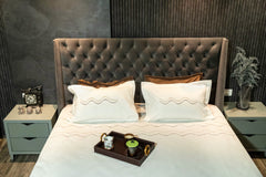 White Embroidered Bedsheet