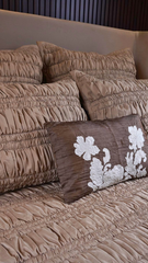 Champagne Gathered Bedspread