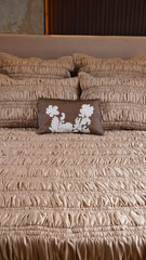 Champagne Gathered Bedspread